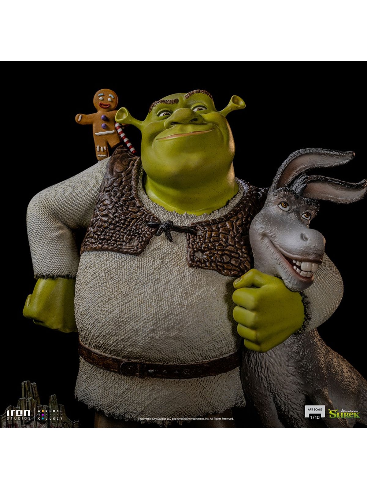 [PRE-ORDER] Iron Studios Shrek - Shrek, Donkey and The Gingerbread Man Deluxe (Art Scale 1/10)